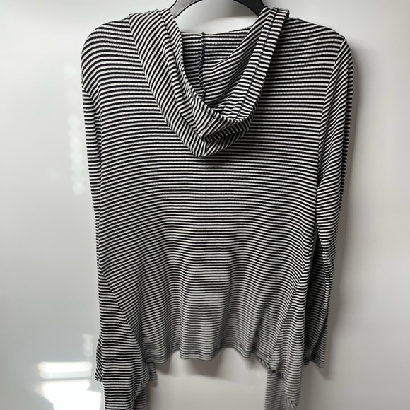 Aj Andrea Jovine Open Front Cardigan Striped Super soft sweater. size large - Picture 3 of 11